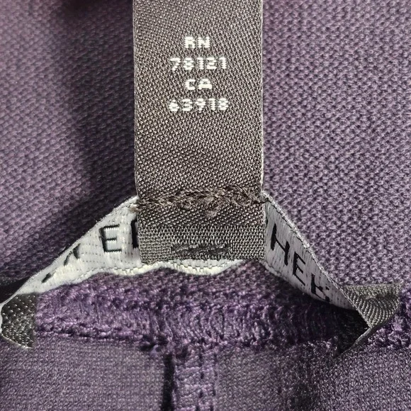 Eileen Fisher Purple Wide Leg Pants Women's L Elastic Waist Pull On Flowy Knit